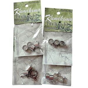 Silver Jewelry Findings Slider Bails + End Caps